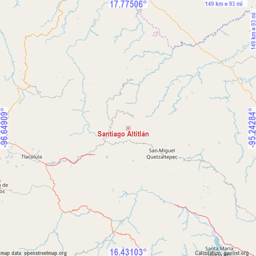 Santiago Altitlán on map