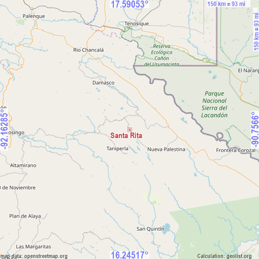 Santa Rita on map