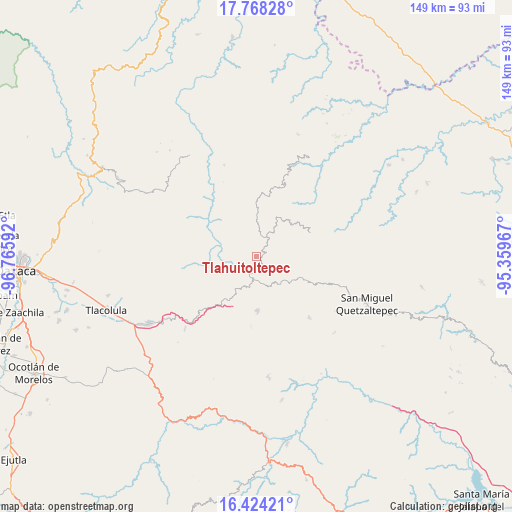 Tlahuitoltepec on map