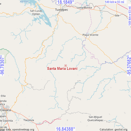 Santa María Lovani on map