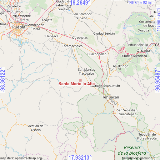 Santa María la Alta on map