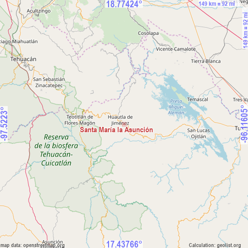 Santa María la Asunción on map