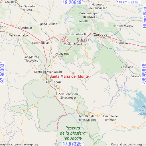 Santa María del Monte on map