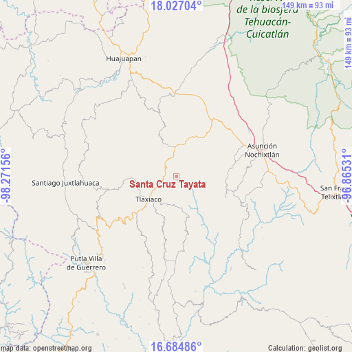 Santa Cruz Tayata on map