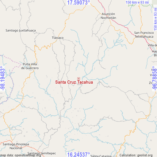 Santa Cruz Tacahua on map