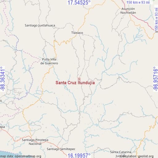 Santa Cruz Itundujia on map