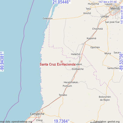 Santa Cruz Ex-Hacienda on map