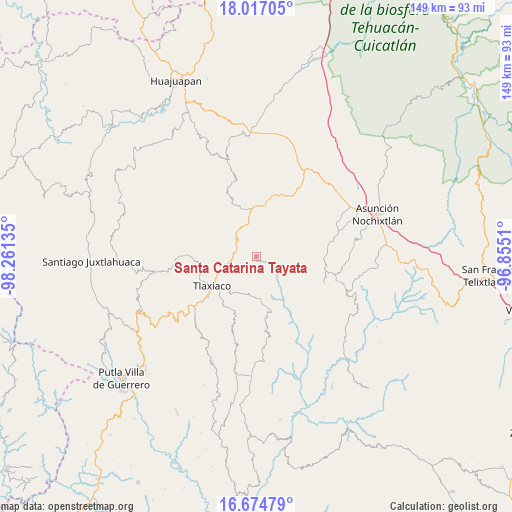 Santa Catarina Tayata on map