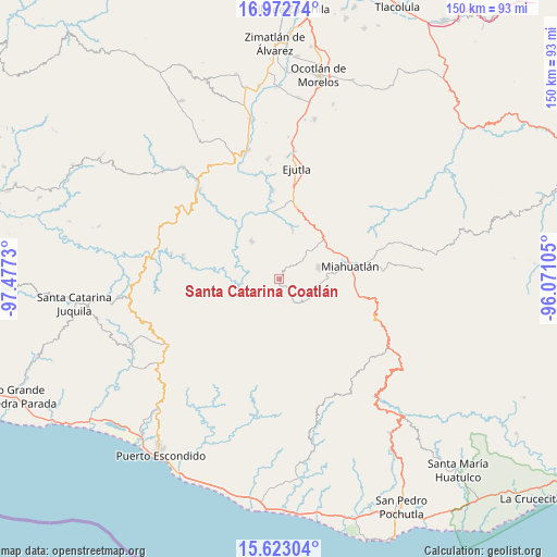 Santa Catarina Coatlán on map