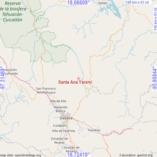 Santa Ana Yaremi on map