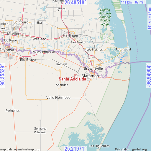 Santa Adelaida on map