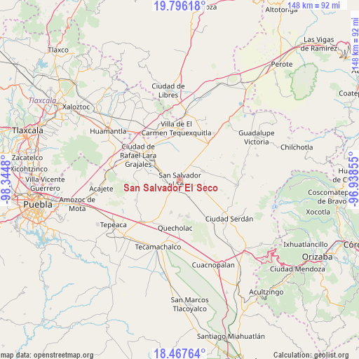 San Salvador El Seco on map