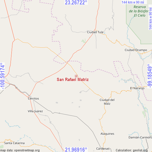 San Rafael Matriz on map