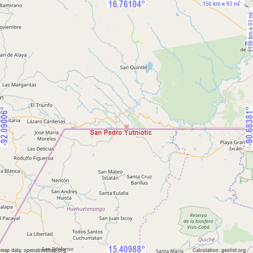 San Pedro Yutniotic on map