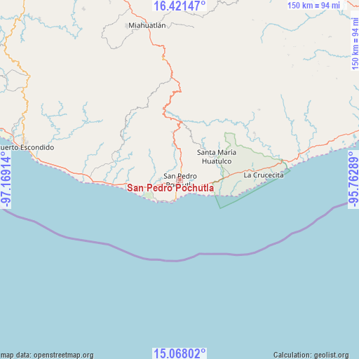 San Pedro Pochutla on map