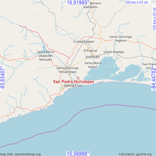 San Pedro Huilotepec on map