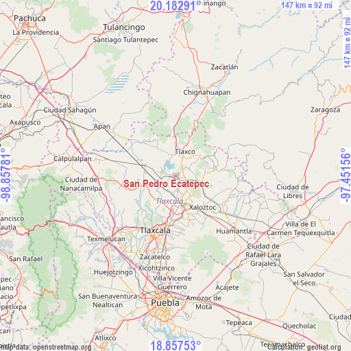 San Pedro Ecatepec on map