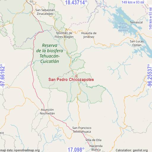 San Pedro Chicozapotes on map