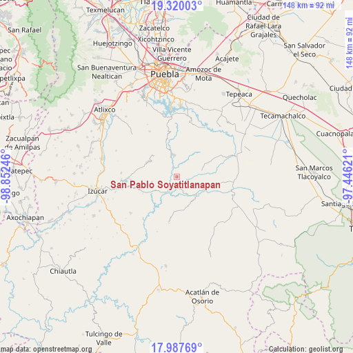 San Pablo Soyatitlanapan on map
