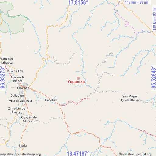 Yaganiza on map