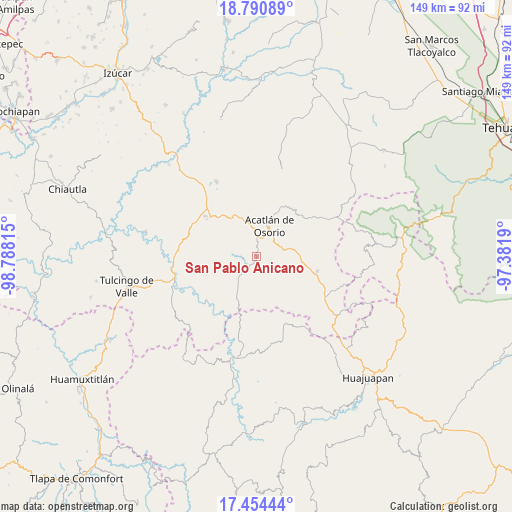 San Pablo Anicano on map