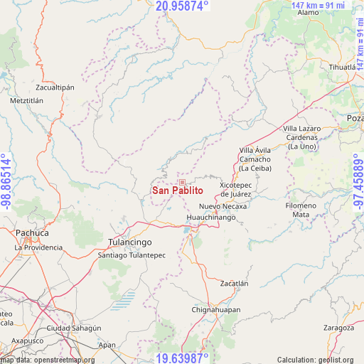 San Pablito on map