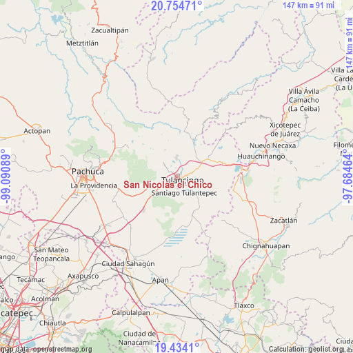 San Nicolás el Chico on map