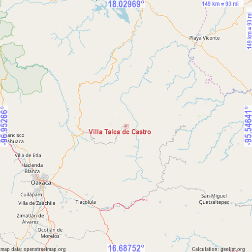 Villa Talea de Castro on map