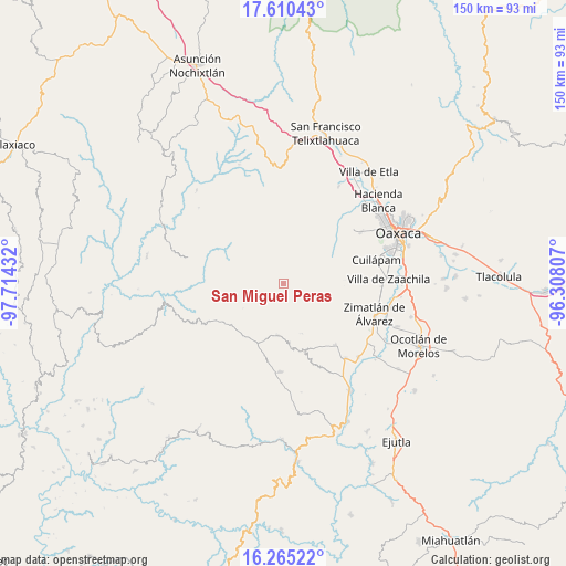 San Miguel Peras on map