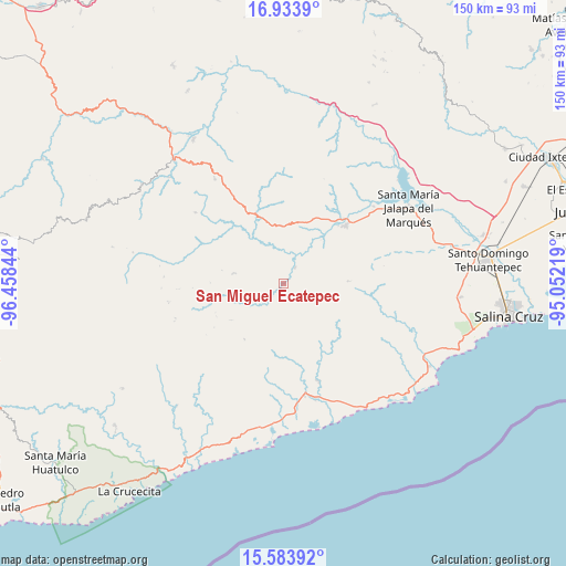 San Miguel Ecatepec on map