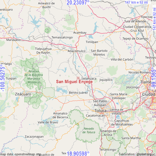 San Miguel Enyege on map