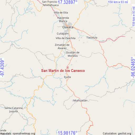 San Martín de los Canseco on map