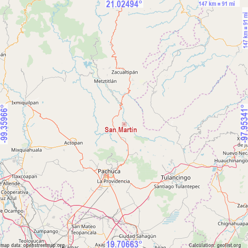 San Martín on map