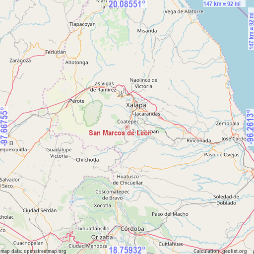 San Marcos de León on map