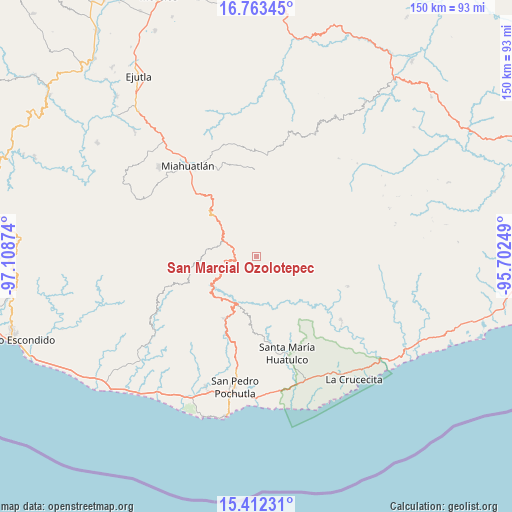 San Marcial Ozolotepec on map