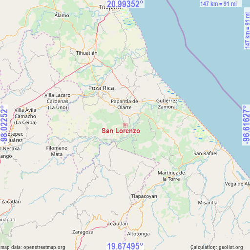 San Lorenzo on map