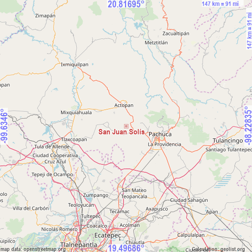 San Juan Solís on map