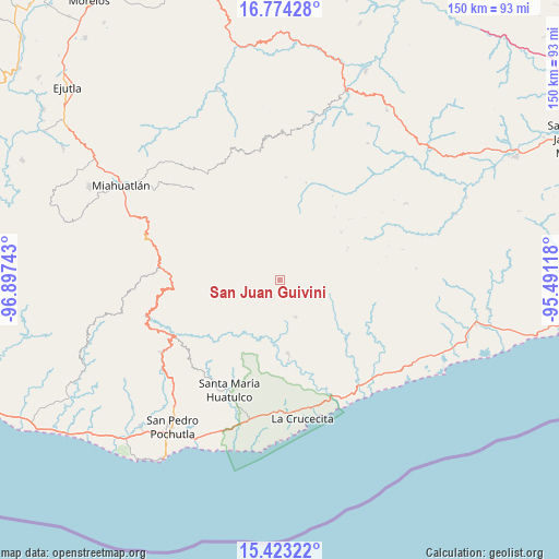 San Juan Guivini on map