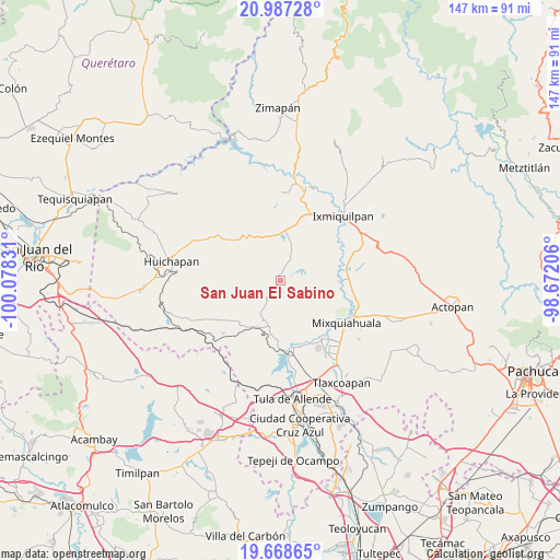 San Juan El Sabino on map