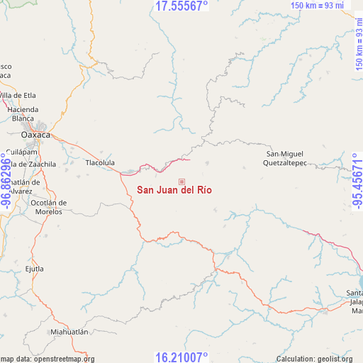 San Juan del Río on map