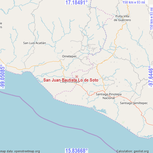 San Juan Bautista Lo de Soto on map