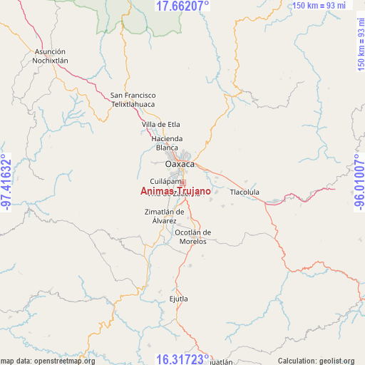 Animas Trujano on map