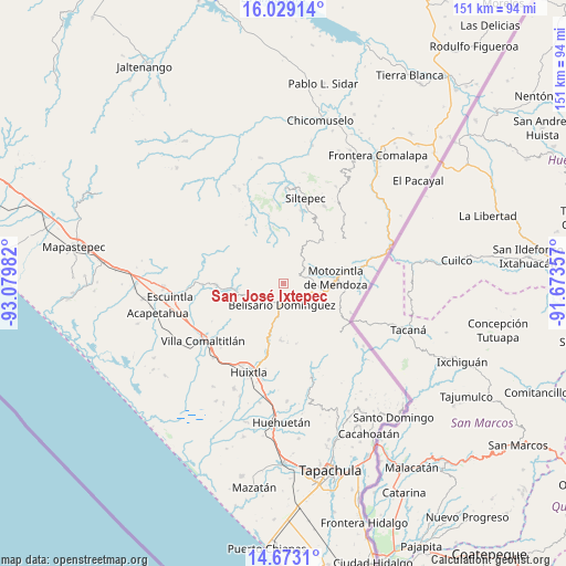 San José Ixtepec on map