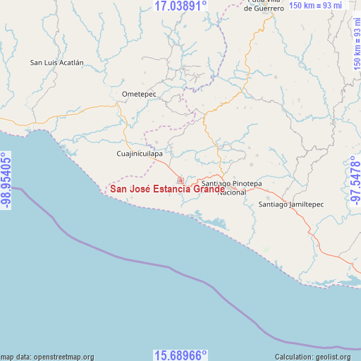 San José Estancia Grande on map