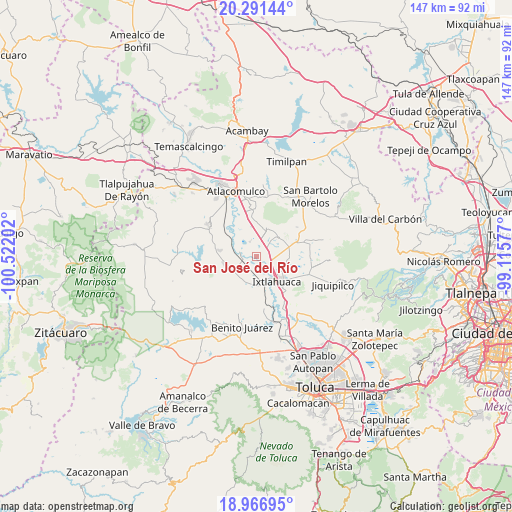San José del Río on map