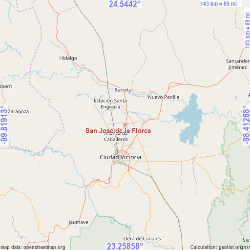 San José de la Flores on map