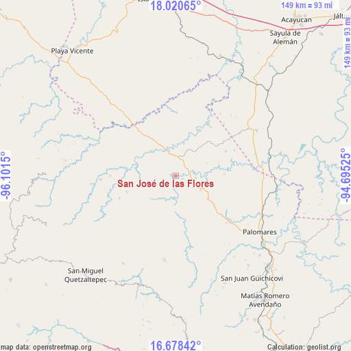 San José de las Flores on map