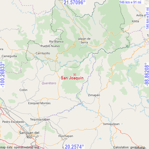 San Joaquín on map