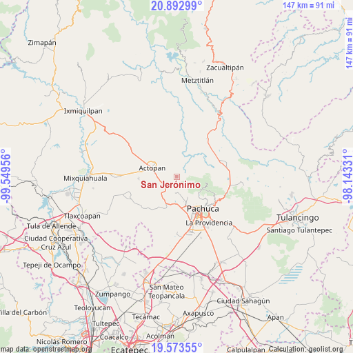 San Jerónimo on map