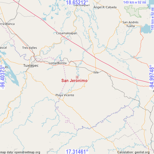 San Jerónimo on map